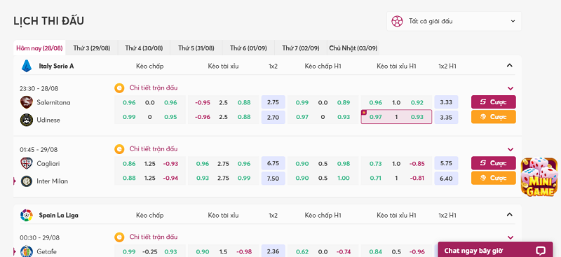Đa dạng các loại kèo cược bóng đá Net88